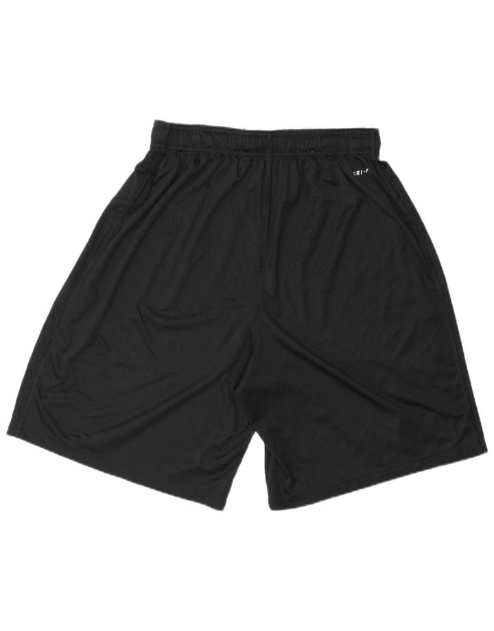 Nike Herre Dri Fit grafiske sportsshorts store sorte polyester
