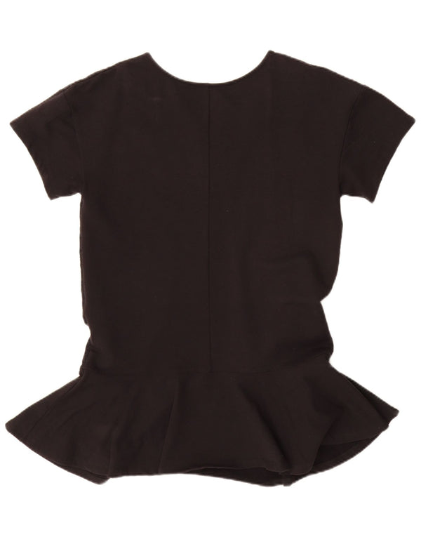 Elisabetta Franchi Damebluse Top IT 42 Medium Sort Blomsterbomuld