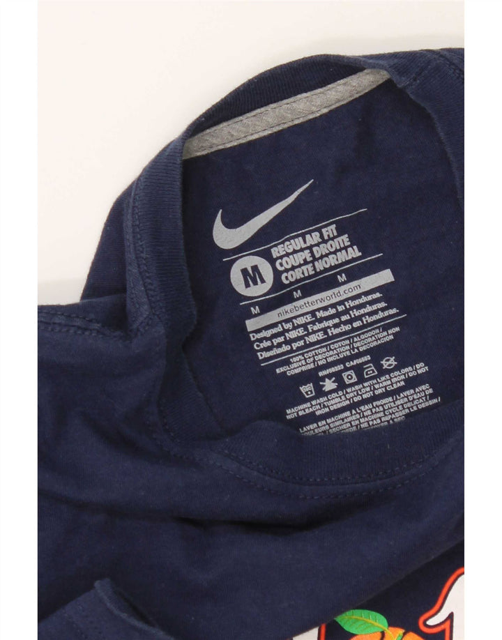 Nike Herre Florida Regular Fit Grafisk T-shirt Top Medium Navy Blue