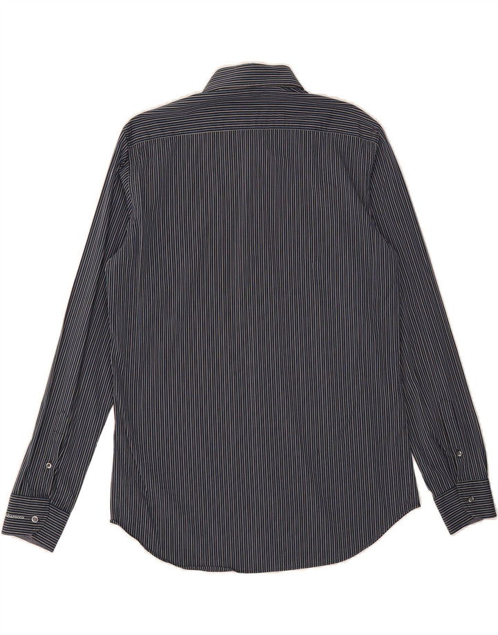 ROCCOBAROCCO Mens Shirt Size 42 16 1/2 Large Blue Pinstripe Cotton Vintage Roccobarocco and Second-Hand Roccobarocco from Messina Hembry 