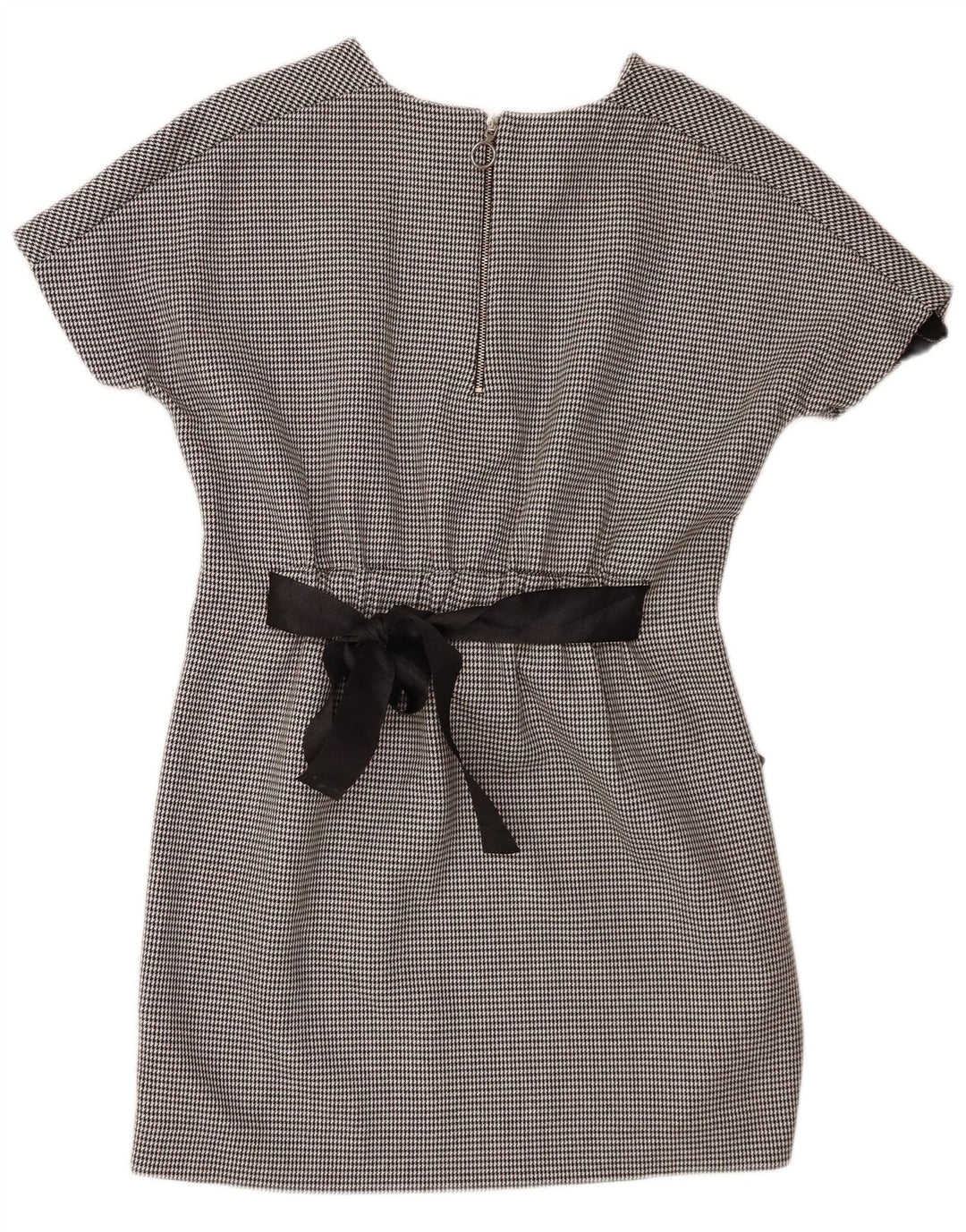 Zara Dame Trafaluc Basic Dress UK 10 Small Black Houndstooth Polyester