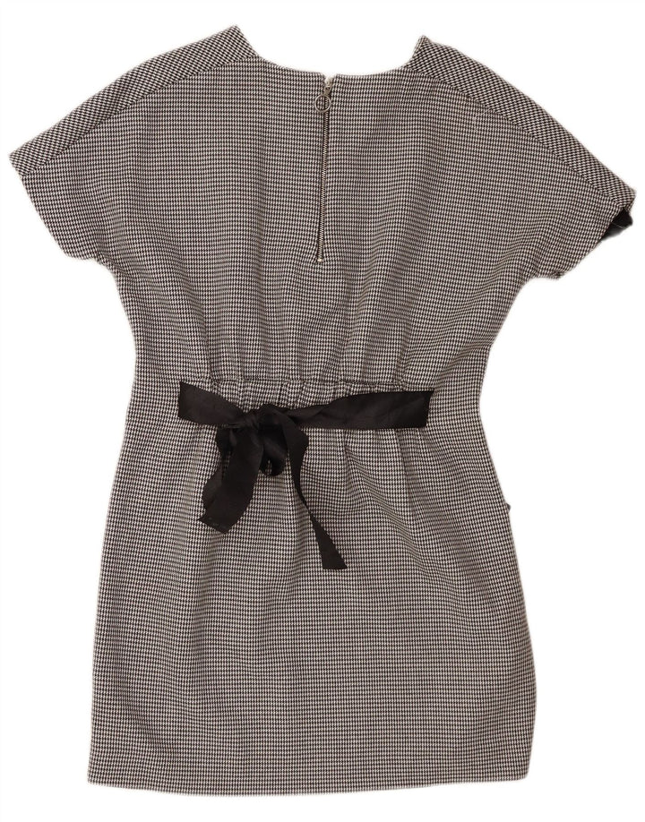 Zara Dame Trafaluc Basic Dress UK 10 Small Black Houndstooth Polyester