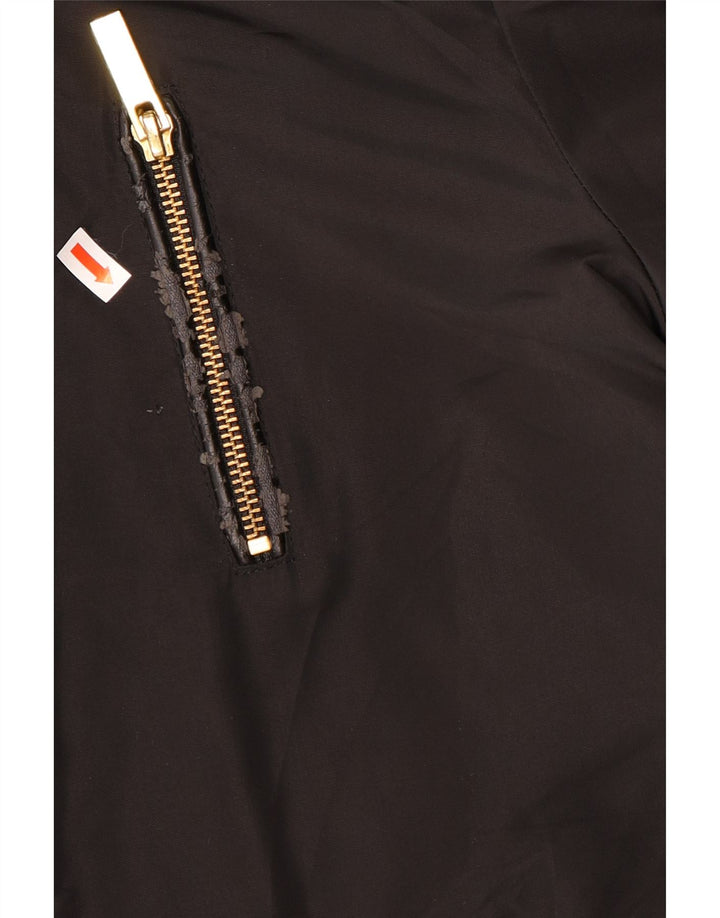 Oasis Dame Hooded Parka Jacket UK 14 Medium Black