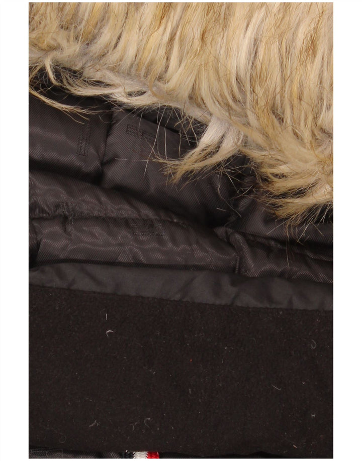 Tommy Hilfiger Dame Hætte Polstret Jakke UK 16 Stor Sort Polyester