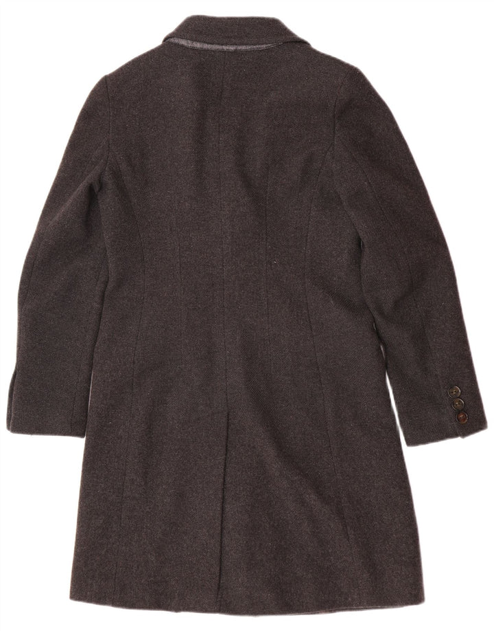 Max Mara Dame Overfrakke UK 8 Lille Grå Uld