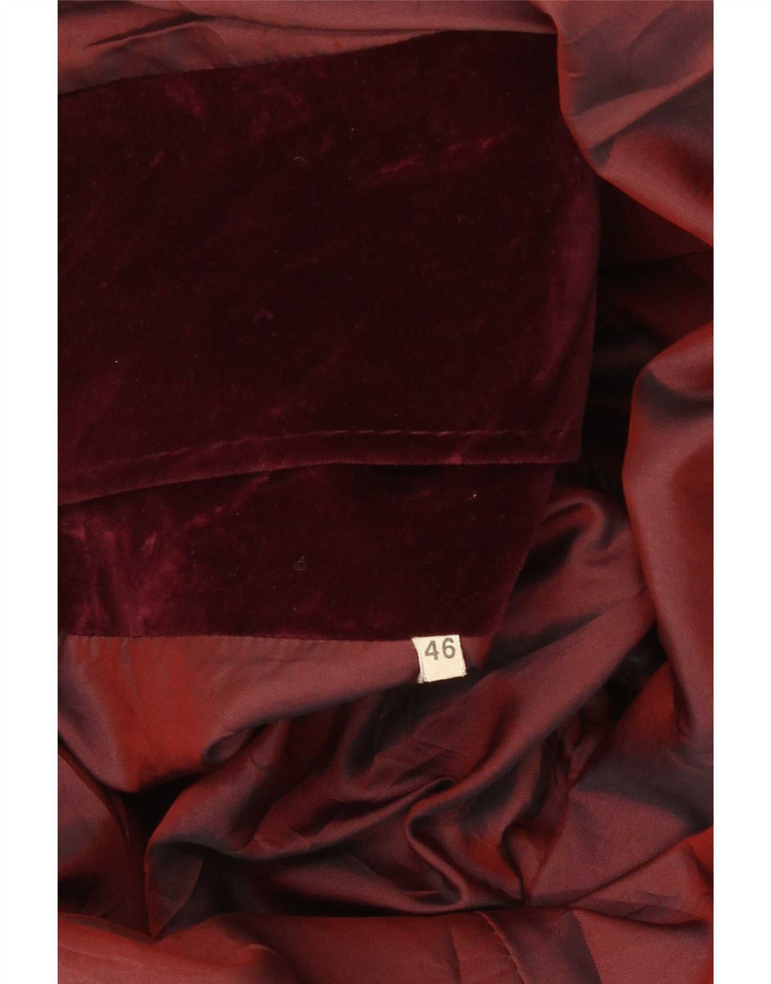 Vintage Dame Velvet Overcoat IT 46 Large Burgundy