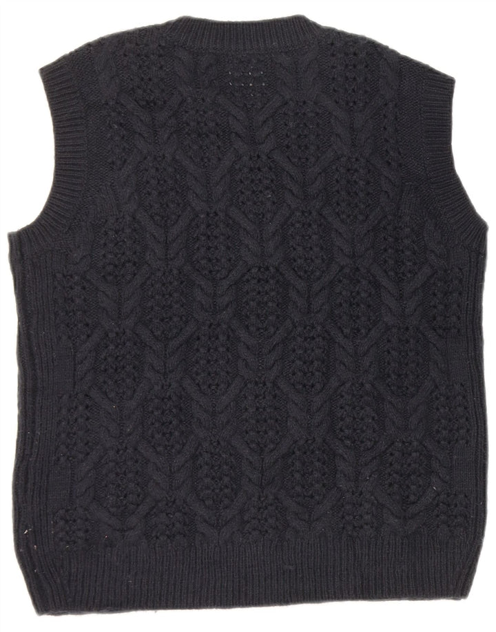 Marks & Spencer Damevest Tank Top UK 14 Medium Navy Blue Acryl