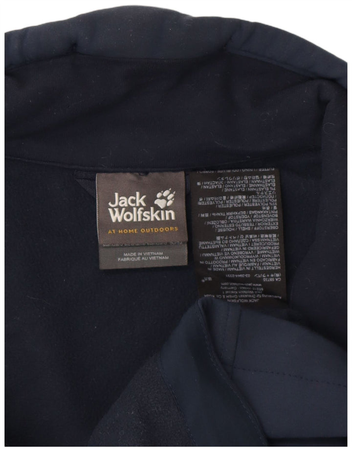 Jack Wolfskin Herre Windbreaker Jacket UK 40 Large Navy Blue Polyester