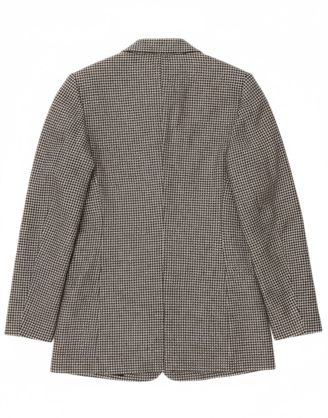 Massimo Dutti Dame 1-knaps blazerjakke EU 34 2XS Grå Houndstooth Uld