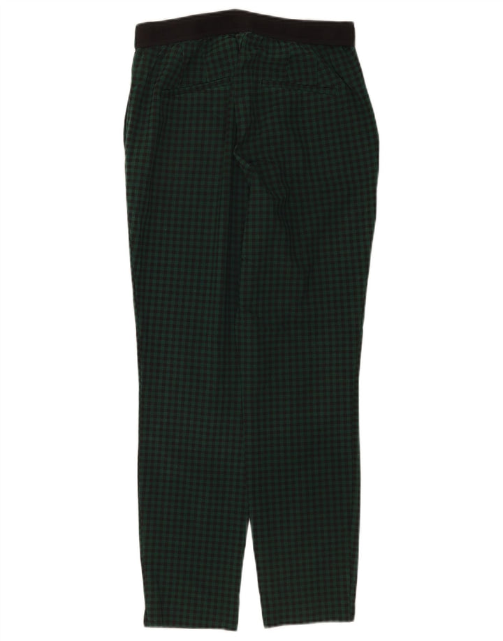 Zara Slim Chino Bukser Medium W28 L26 Grøn Ternet polyester