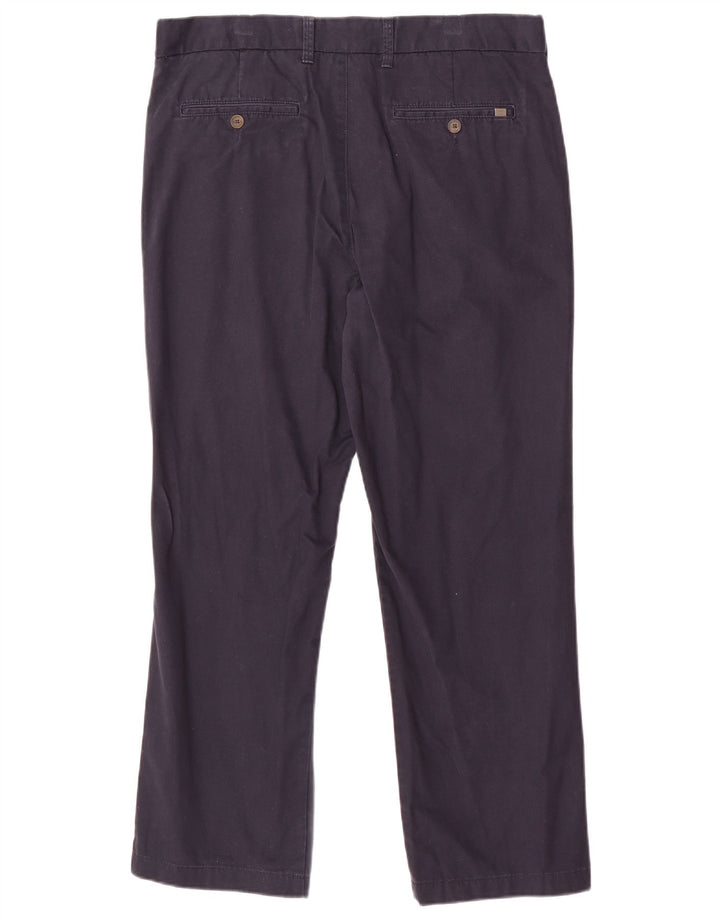 Marks & Spencer Herre Regular Chino Bukser W36 L29 Marineblå Bomuld