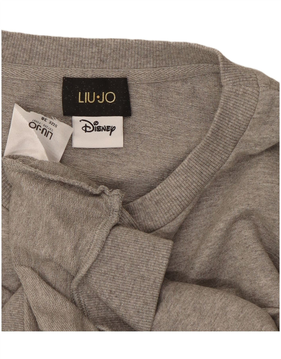 Liu Jo Dame Mickey Mouse grafisk sweatshirt Jumper IT 38 XS Grå Flecked