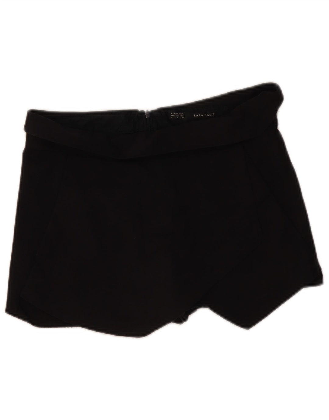ZARA Womens Skort UK 8 Small Black Acetate