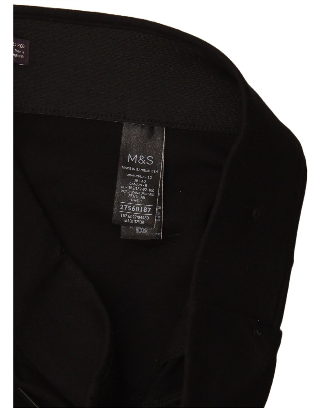 Marks & Spencer Womens Leggings UK 12 Medium Black Viscose