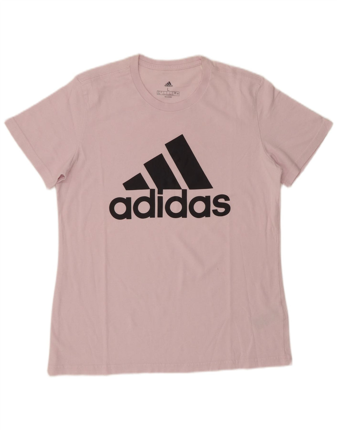 ADIDAS grafisk T-shirt top til kvinder DK 16/18, stor pink bomuld