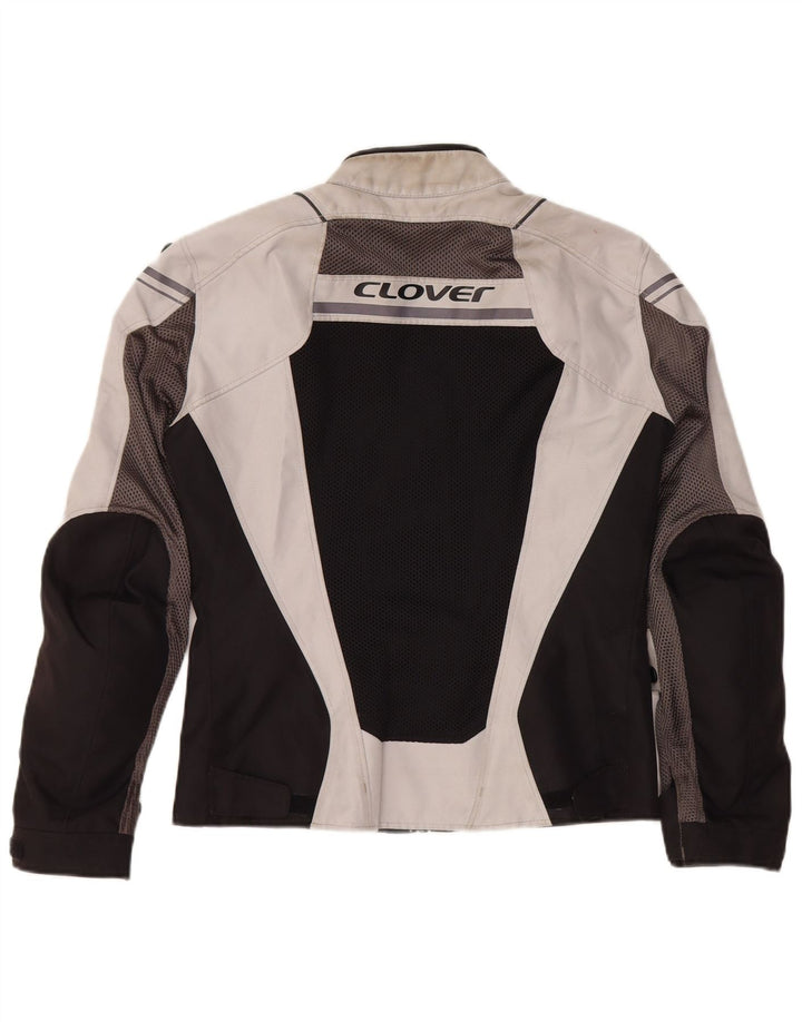 Clover Womens Graphic Racer Jacket UK 6 XS Flerfarvet Colourblock