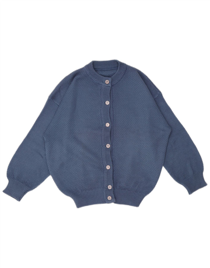 Vintage dame cardigan sweater IT 46 Large Blue Polyester