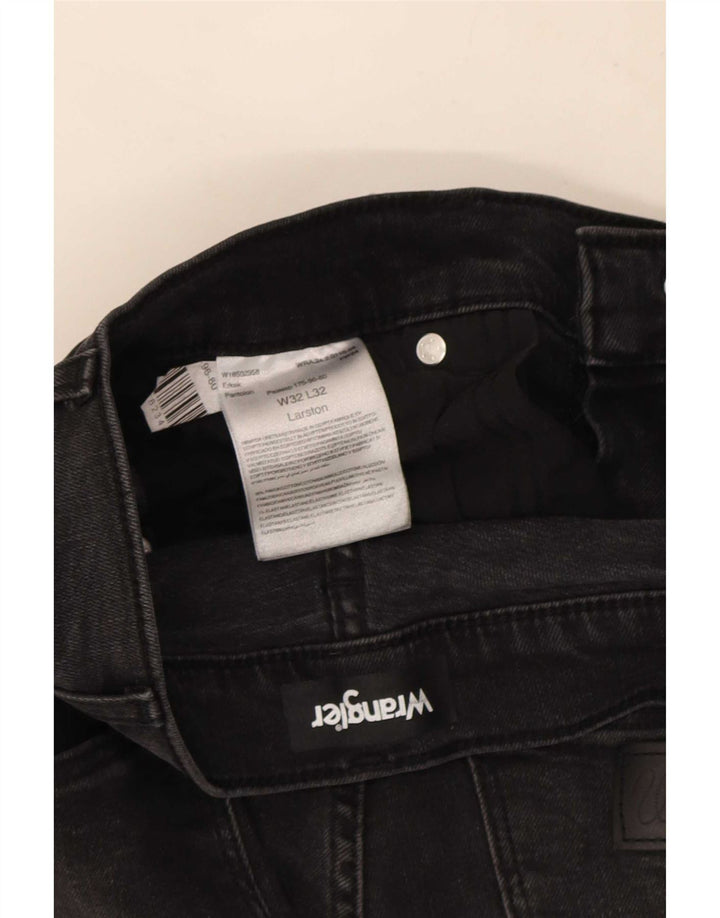 Wrangler Herre Larston Slim Jeans W32 L32 Sort Bomuld
