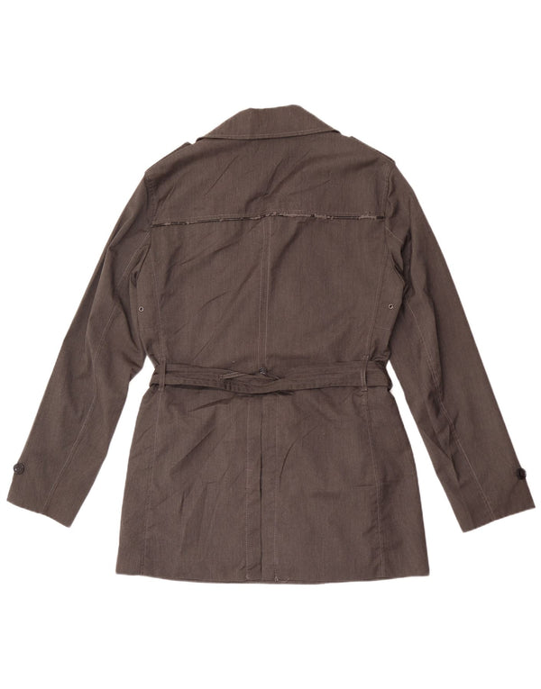 Vintage Trench Coat til mænd UK 36 lille grå polyester