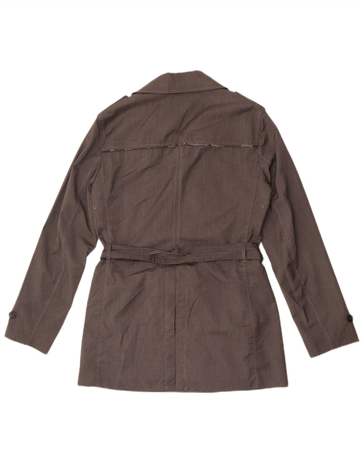 Vintage Trench Coat til mænd UK 36 lille grå polyester