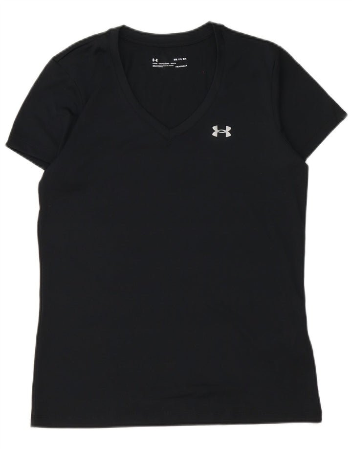 Under Armour Herre Heat Gear T-Shirt Top Lille Sort Polyester