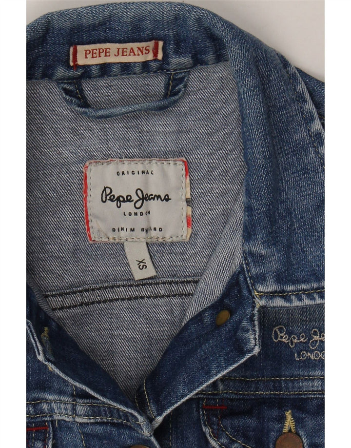PEPE JEANS Womens Denim Jacket UK 6 XS Blue Vintage PEPE Jeans and Second-Hand PEPE Jeans from Messina Hembry 