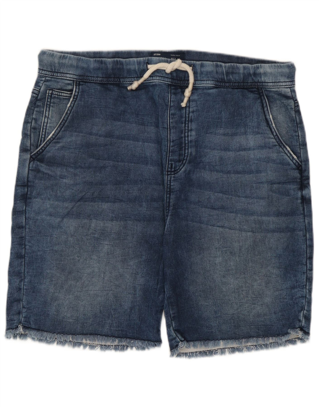 Zara Herre Shorts Large W32 Blå Bomuld