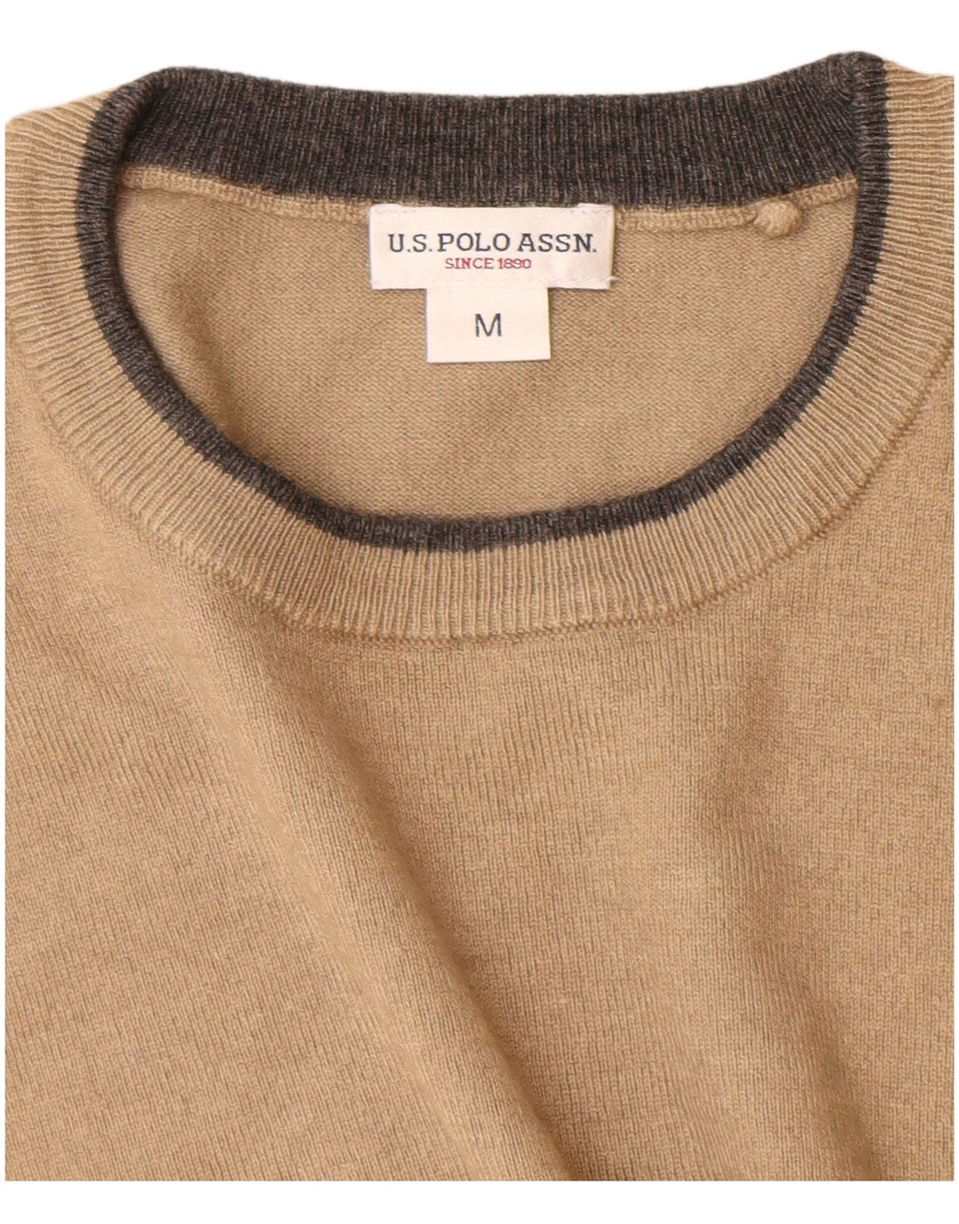 U.S. Polo Assn. Herre sweater med rund hals, medium beige