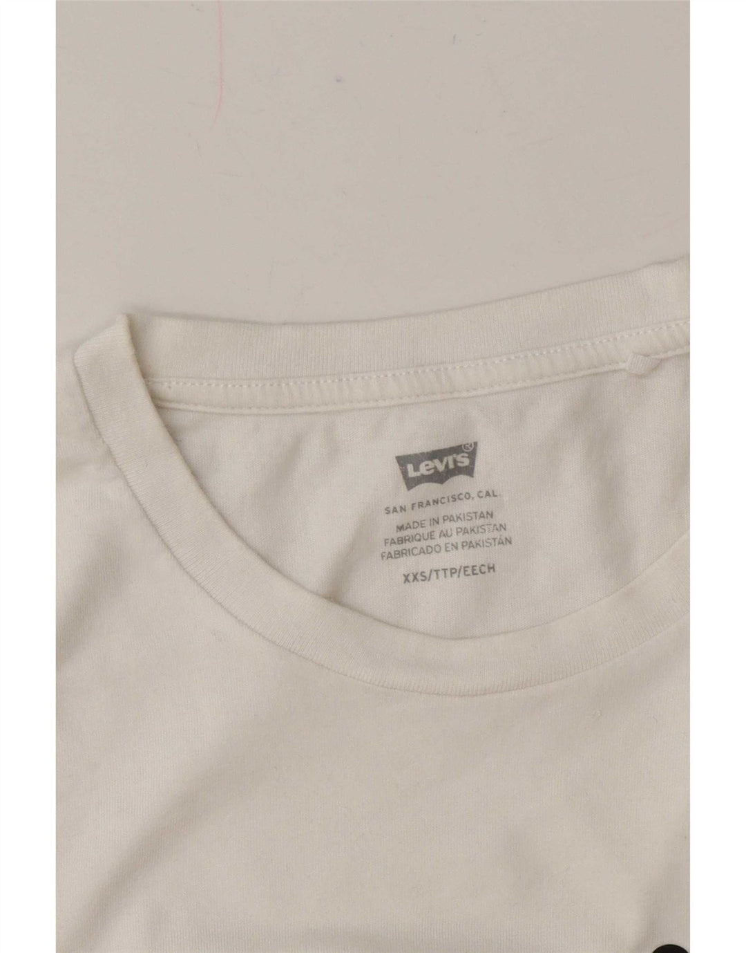 Levi's Dame Oversized grafisk T-shirt Top UK 2 2XS Hvid