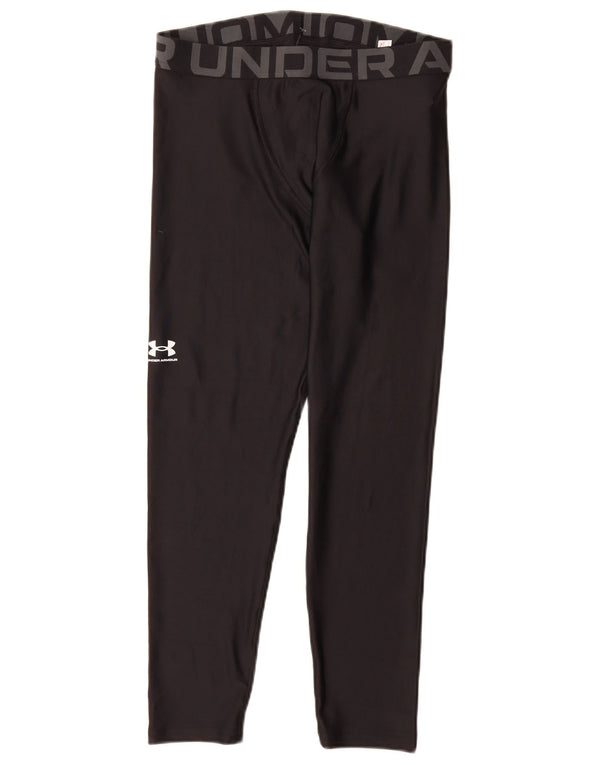 Under Armour Boys Heat Gear Graphic Tracksuit Trousers 13-14 Years XL Black