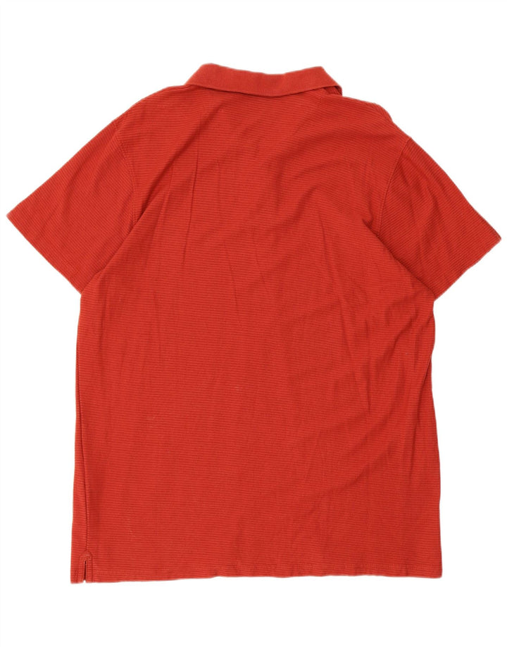 Mountain Warehouse Herre poloshirt Stor rød nålestribet bomuld