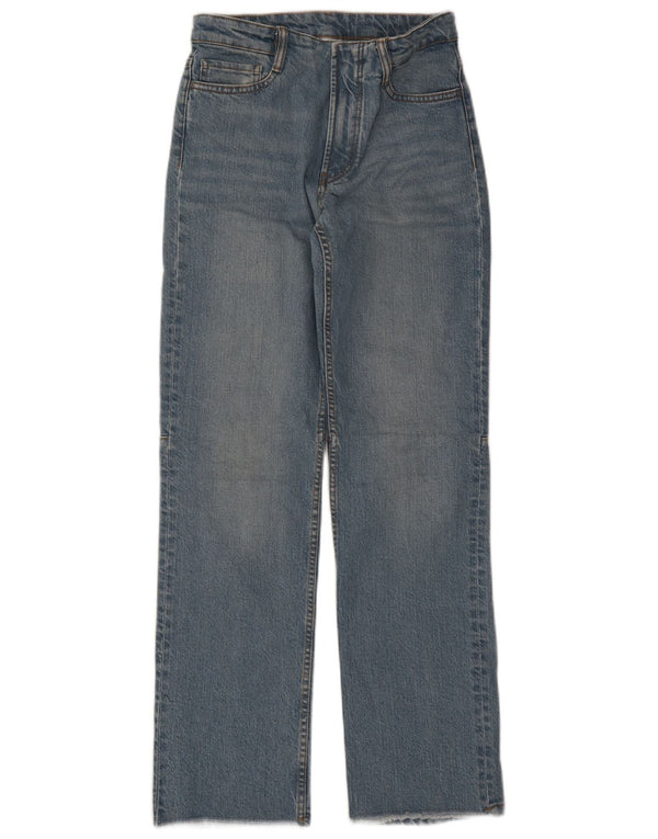 Massimo Dutti Dame Straight Jeans EU 34 2XS W24 L30 Blå Bomuld
