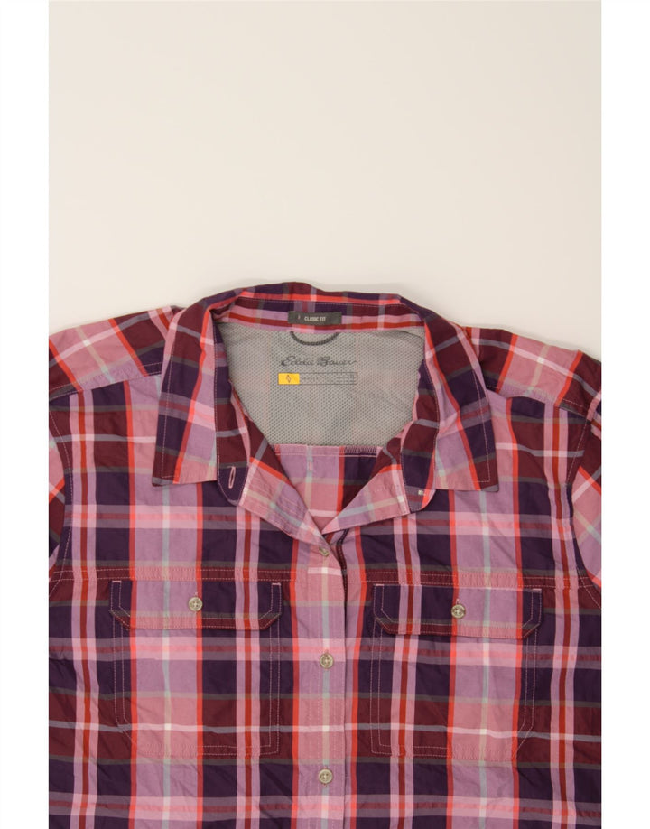 EDDIE BAUER Womens Classic Fit Shirt UK 20 2XL Multicoloured Check Vintage Eddie Bauer and Second-Hand Eddie Bauer from Messina Hembry 