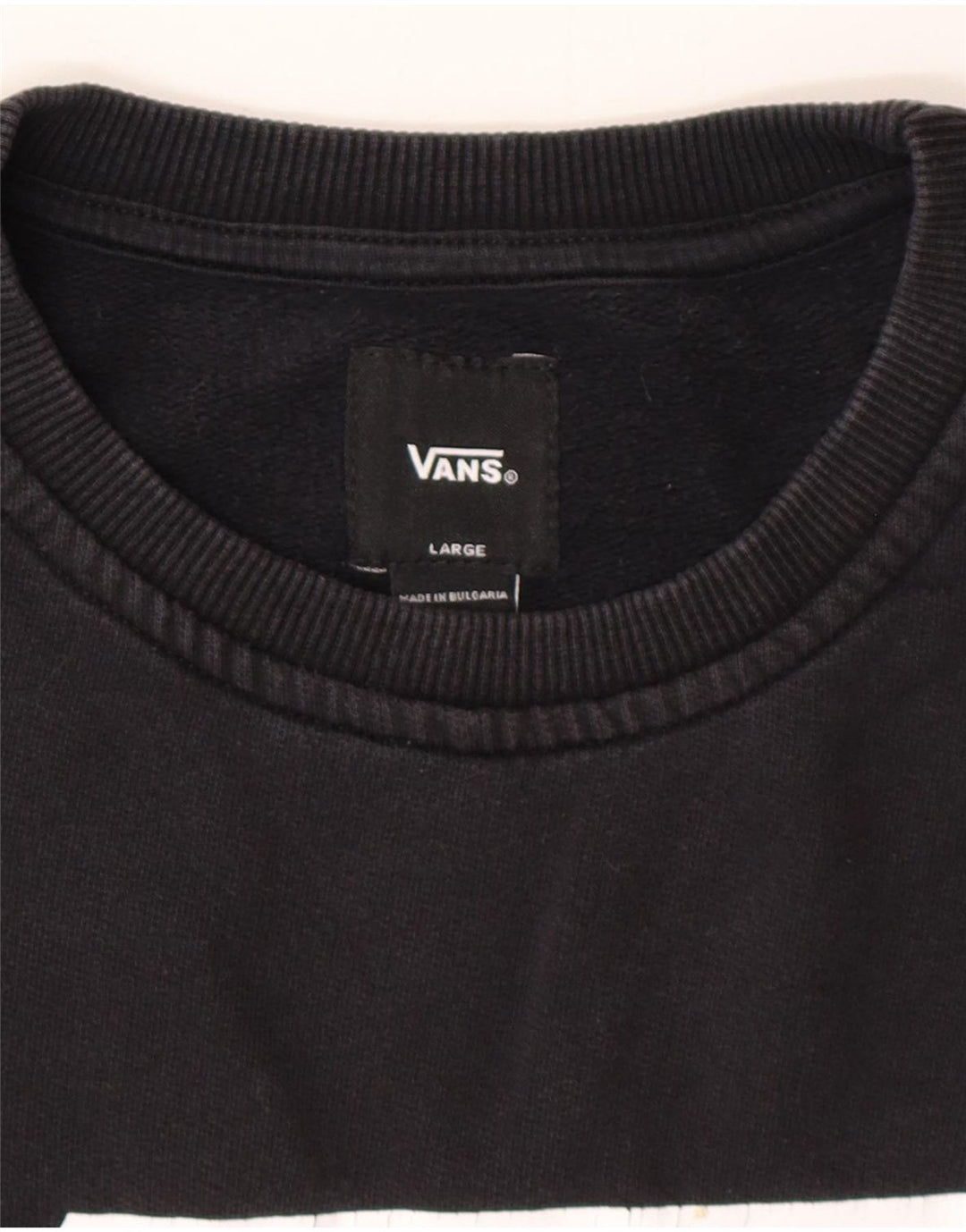 VANS Herre Grafisk Sweatshirt Jumper Large Sort