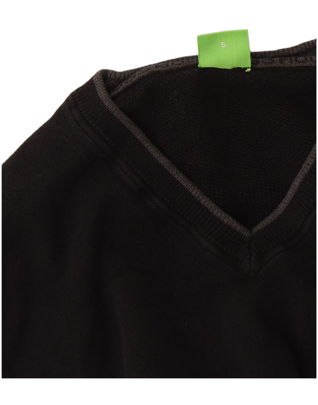 Hugo Boss Herre V-hals sweater lille sort bomuld