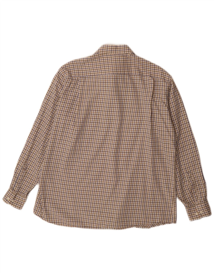 Ungaro Herre Classic Fit skjorte XL Beige ternet