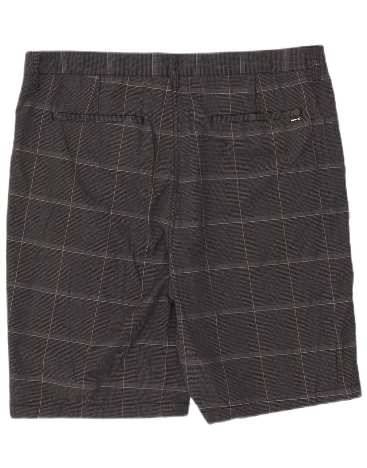 Hurley Herre Chino Shorts W38 XL Grå ternet polyester