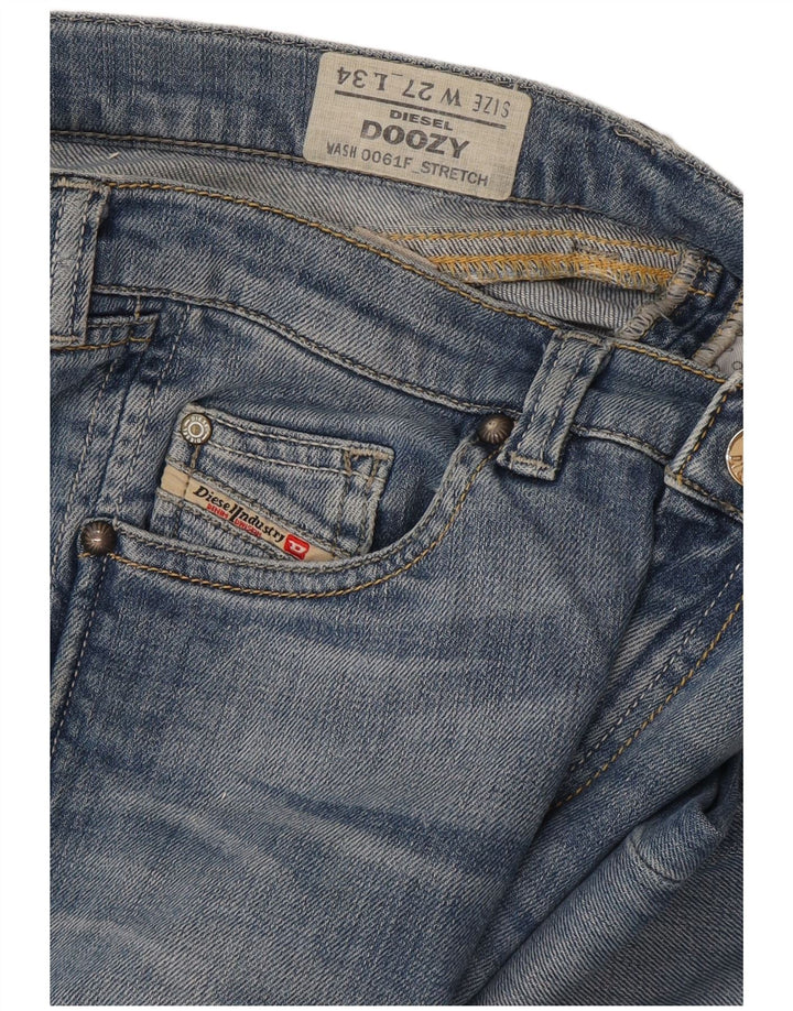 Diesel Dame Doozy Straight Jeans W27 L34 Blå Bomuld