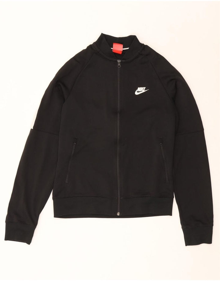 NIKE Oversized træningsdragt jakke UK 10 Small Black Colourblock