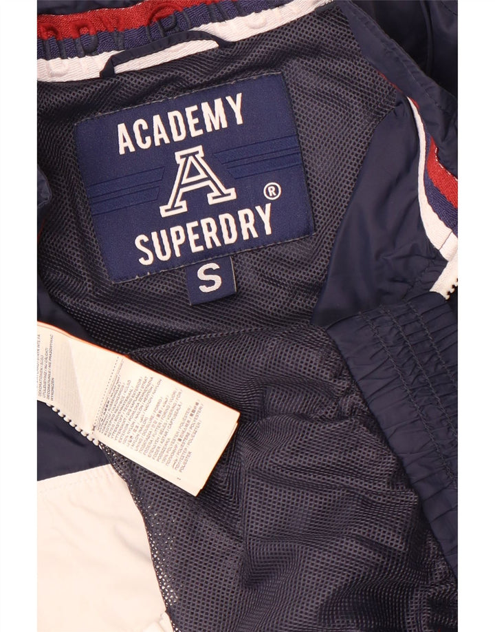 Superdry træningsdragt topjakke til kvinder UK 10 Small Navy Blue Colourblock