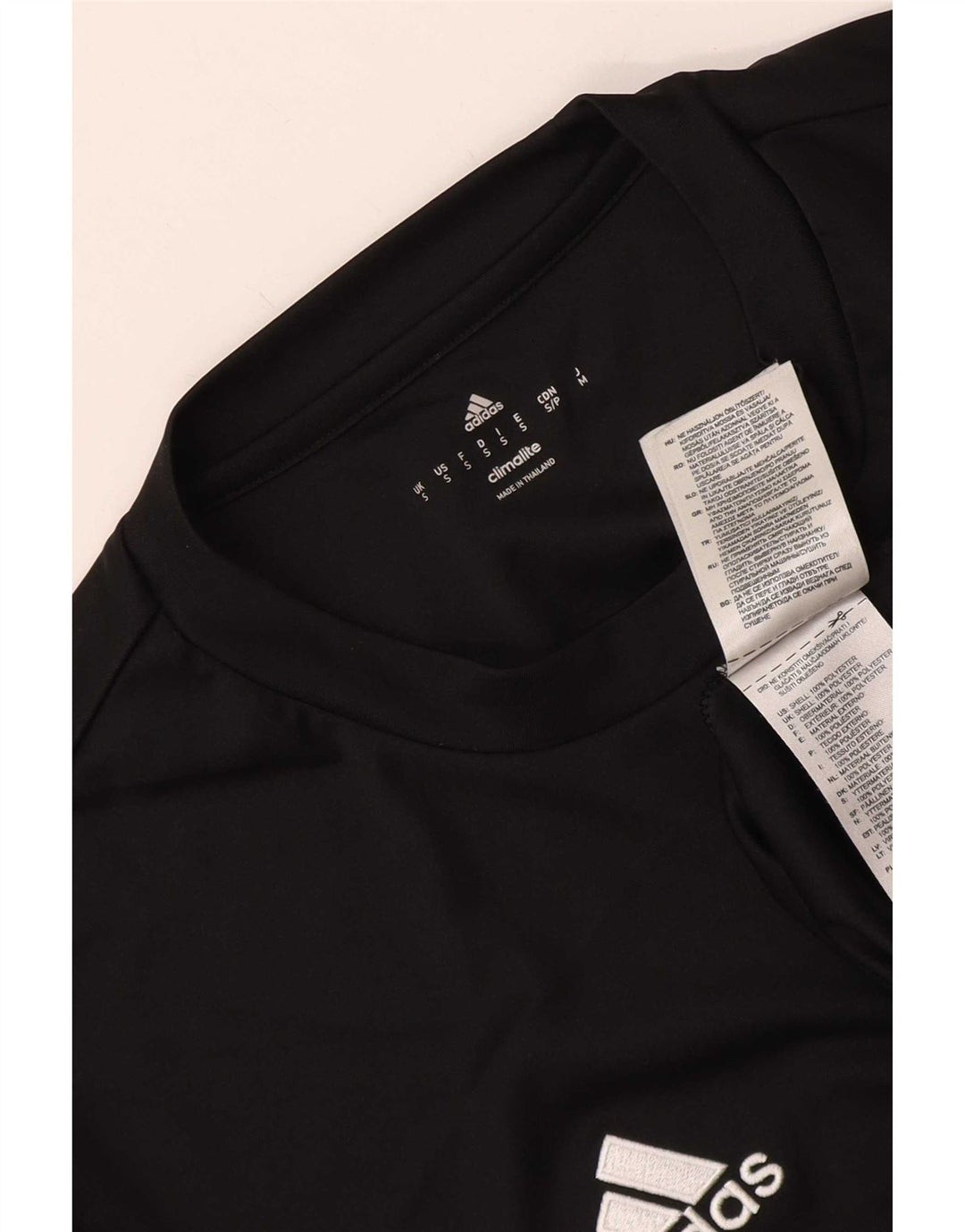 Adidas Herre Climalite T-Shirt Top Lille Sort Polyester