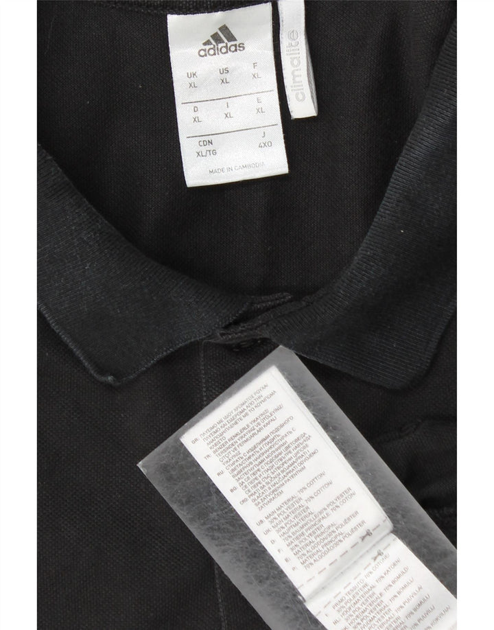 ADIDAS Climalite poloshirt til mænd XL sort bomuld