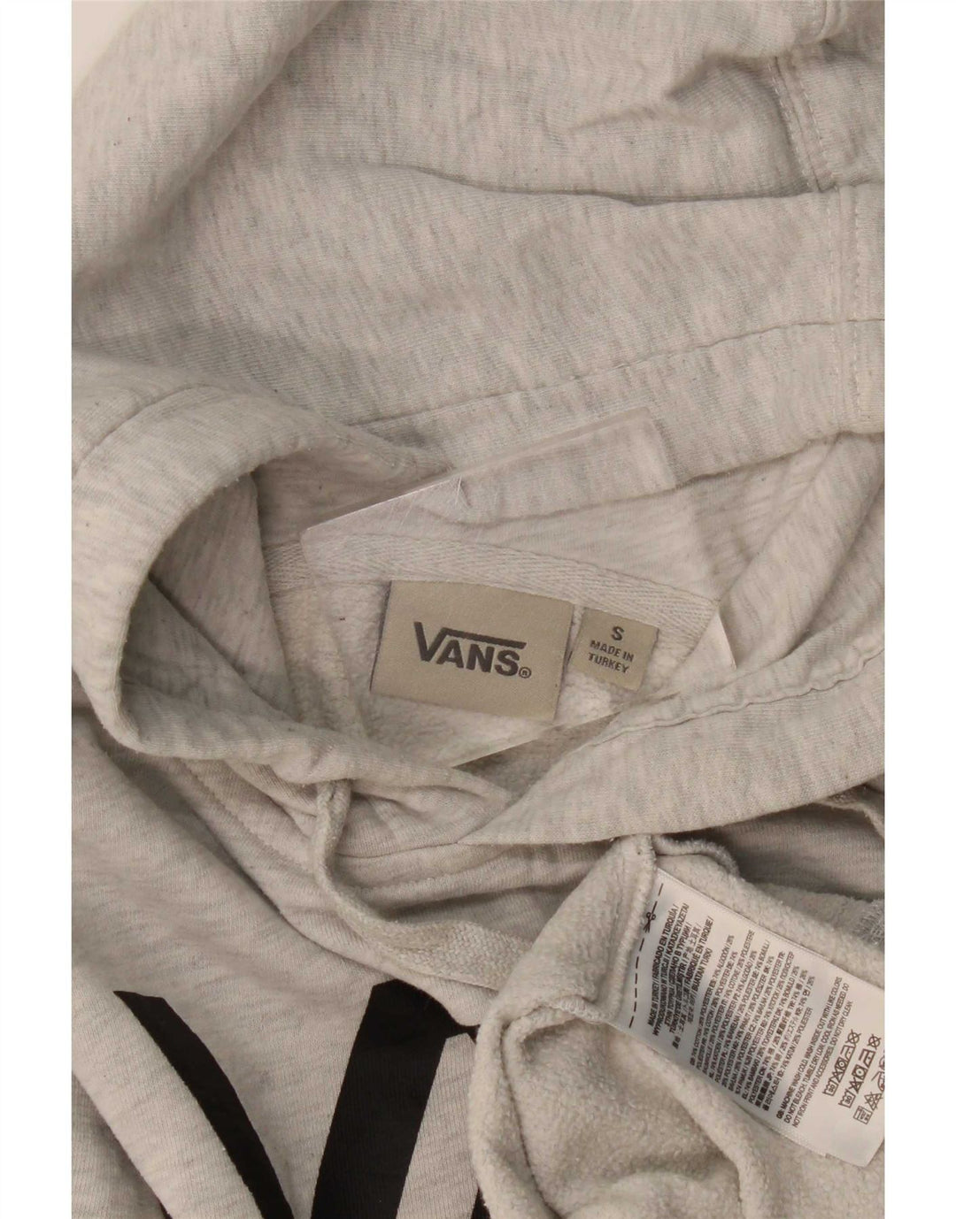 Vans Grafisk hættetrøje til mænd, lille grå flækket bomuld