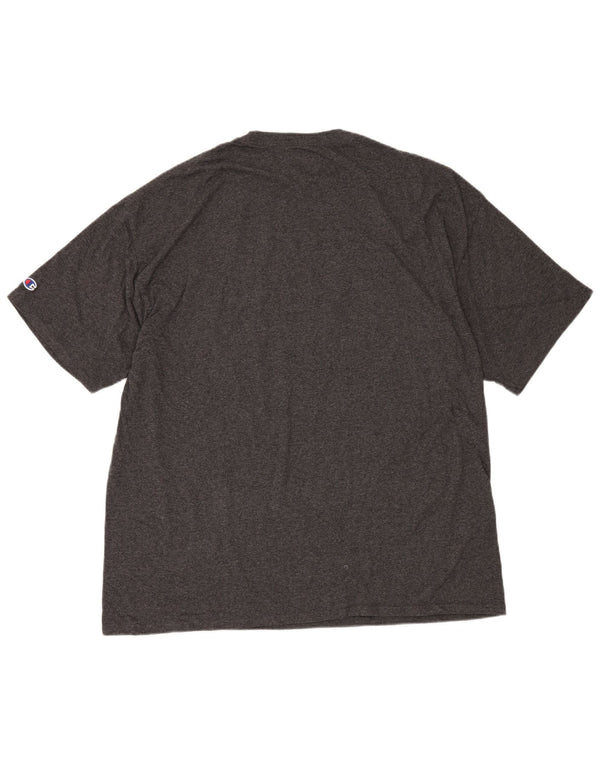 Champion Herre Marian University Grafisk T-Shirt Top 2XL Grå Flecked Bomuld