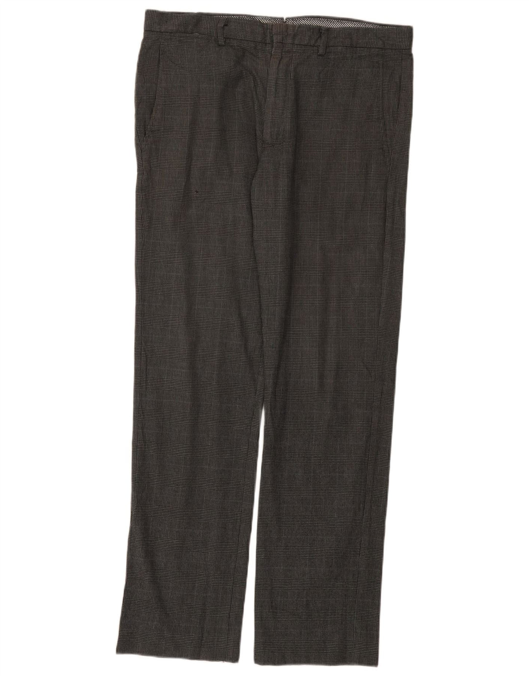 Gap Herre Extra Sim Fit Chinobukser W34 L32 Grå ternet bomuld