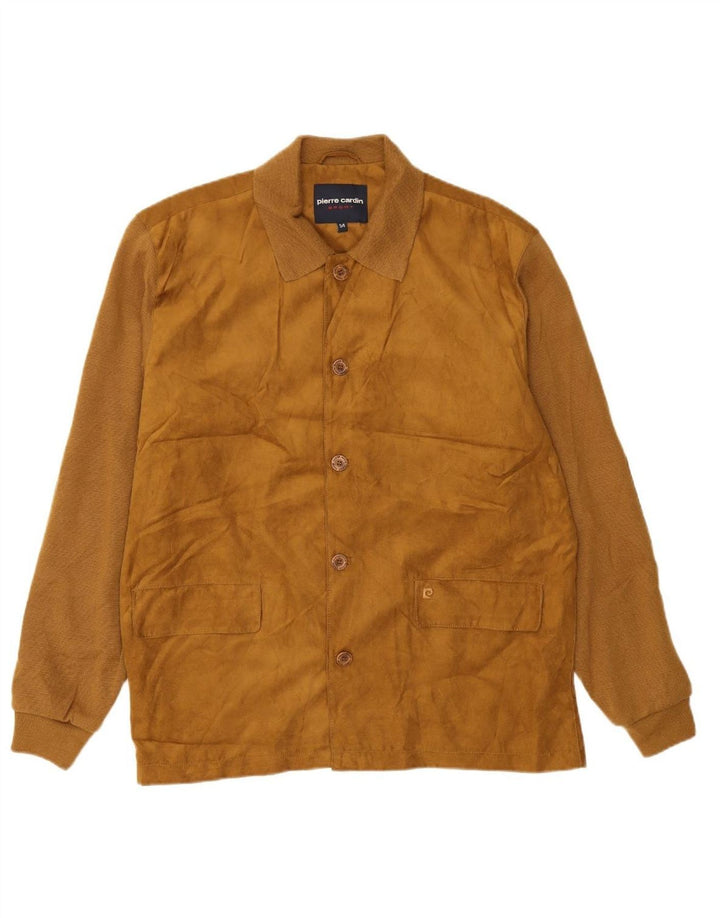 PIERRE CARDIN Mens Suede Jacket IT 54 2XL Brown Leather