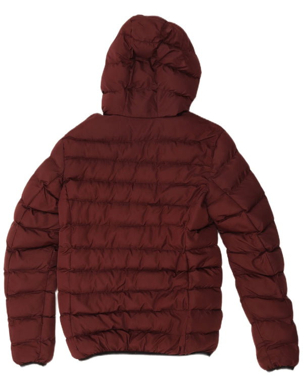 French Connection Herre hættepolstret jakke UK 34 XS Burgundy Polyester