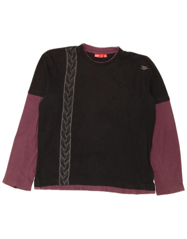 Puma Herre Top Langærmet Medium Sort Colourblock