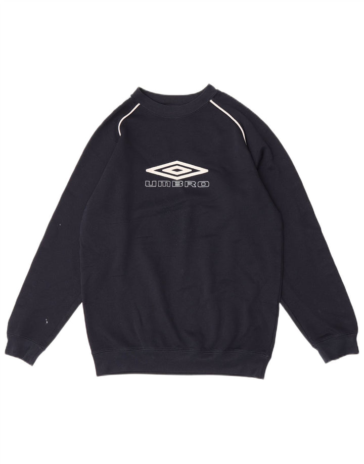 Umbro Boys Graphic Sweatshirt Jumper 13-14 År Navy Blue Polyester