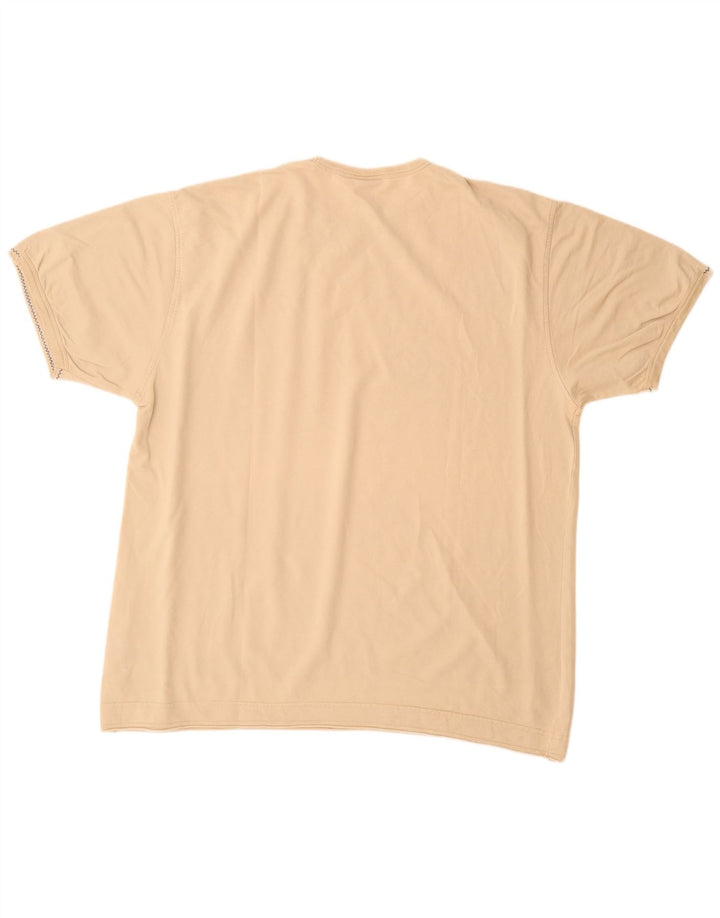 SCOTCH & SODA Herre grafisk kortærmet sweatshirt XL Beige bomuld